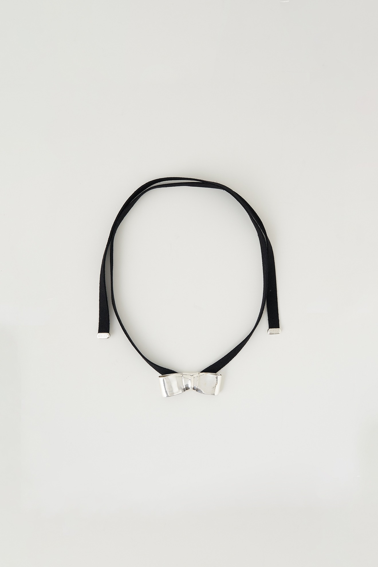 Ribbon Silver Necklace